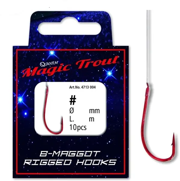 [4730004] Magic Trout B-Maggot Rigged Hooks 0,18mm (0,70m)