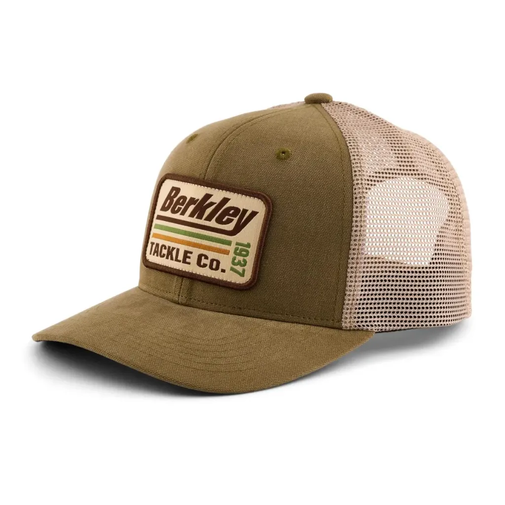 [1639993] Berkley Striper Trucker Cap Brown Charcoal